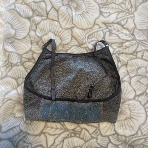 COPY - COPY - Gymshark flex charcoal/ blue sports bra